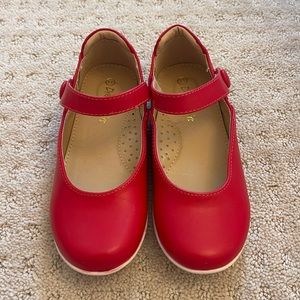 Red girls dress shoes